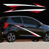 2PCS Car Body Door Side Sticker Racing Sport Stripes Vinyl Decal PVC Waterproof Auto Body Decoration Accessories For KIA Picanto