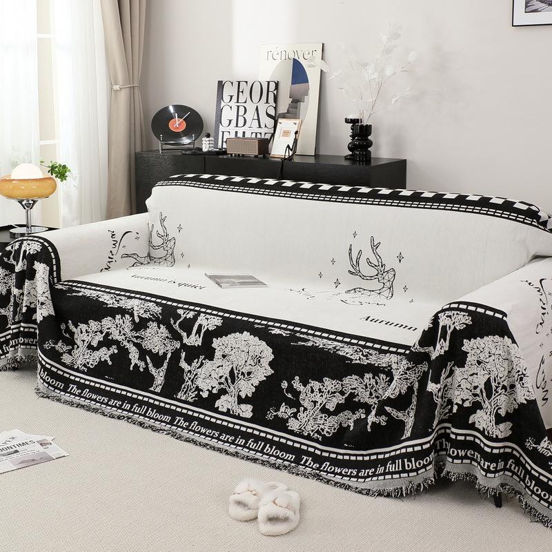 

Скандинавский чехол для дивана из синели, полотенце, четыре сезона, универсальный универсальный чехол для диванной подушки, нескользящий чехол, одеяло с защитой от царапин 180*130cm