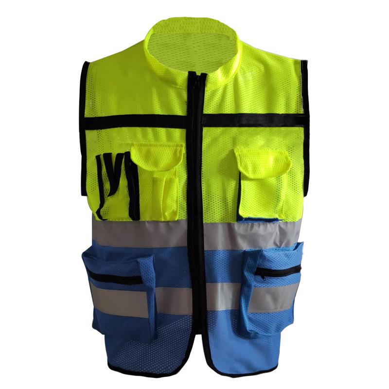 High-Visibility Reflective Mesh Vest for Construction and Night Cycling