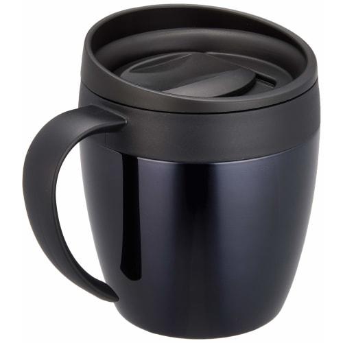 Wahei Phrases Mug 280ml Navy with Lid Thermal/Cold Office Mug Fortech House RH-1289