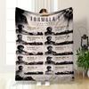 "Formula 1 Racing Legends Design Warm Quilt" Flannel Blanket for Bedroom, Living Room, Sofa, and Nap.