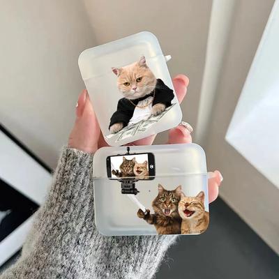 Cute Animal Cat Earphone Case for Airpods 4th 3rd Pro 3 2 Shockproof Covers for Airpod 2 3 1 Protective Accessorie Shell Fundas