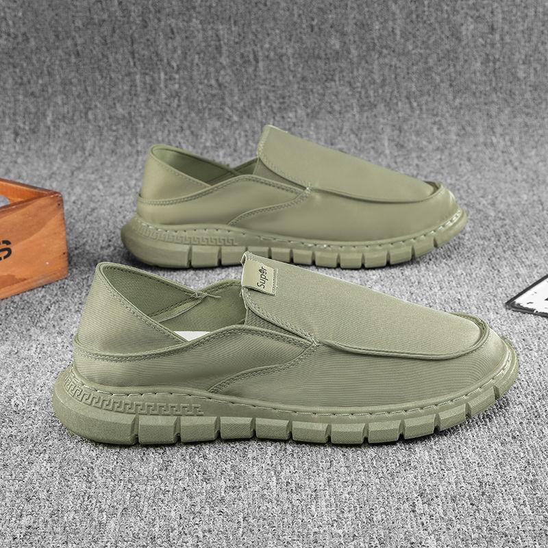 Summer Cloth Shoes Men's Shoes Breathable Lazy Shoes Men's Casual Shoes One Pedal Versatile Foot Set Canvas Shoes Tide