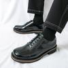 Modische Schnür-Herren-Leder-Oxfords Klassische Neue Business-Kleiderschuhe Bequeme Allround-Flats Rutschfestes Hochzeitsschuhwerk