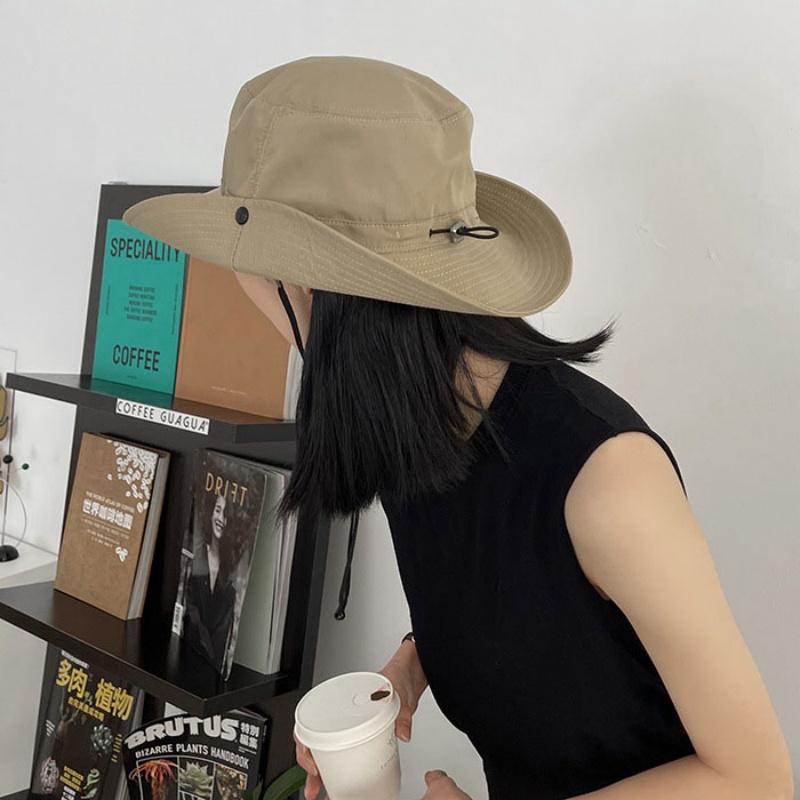 Custom Quick Dry Summer Men Bucket Hat Outdoor Uv Protection Wide Brim Hunting Hiking Hat Fisherman Hat Beach Sunscreen Cap