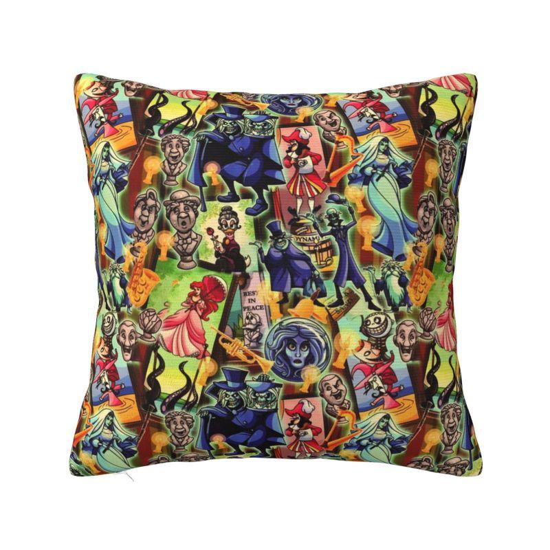 

Пользовательская наволочка для декоративной подушки Happy Haunts Haunted Mansion 40*40см для дивана Хэллоуин Привидение Монстр Чехол для подушки Полиэстеровая наволочка 30x30cm 12x12in