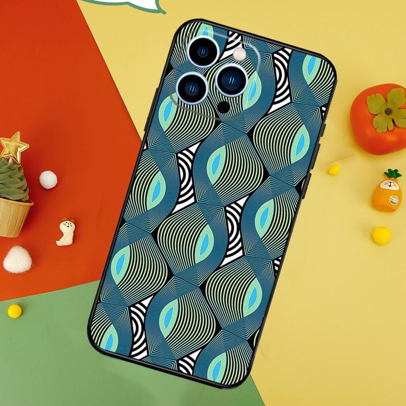 African Wax Pattern Fabric Phone Case For iPhone 17 Pro Max 16 15 13 12 11 14 Pro Max Plus 12 13 Mini 16e 17 Air Cover