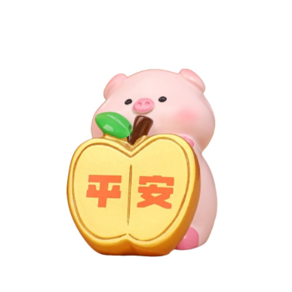 Chinese Style Blessing Pig Statue Fortune New Year Pig Figurine Lucky Pig Figurine  Party Supplies