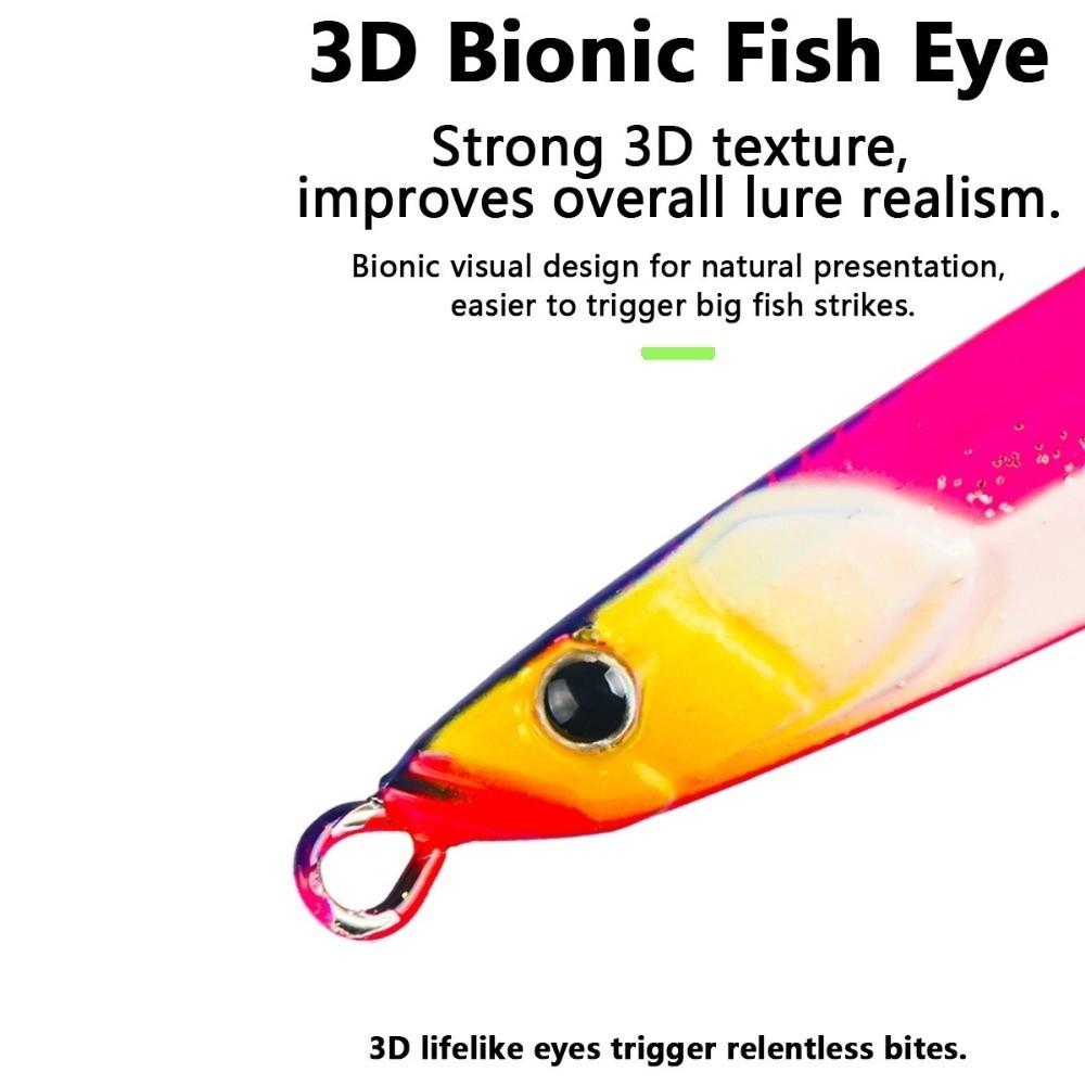 Luminous Finish Jigging Lure Laser Paper Coated Trolling Lure Slow Sinking Lure  Trolling Fishing