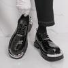 Plus Size Men's Fashion Lace-Up Leather Shoes - Casual Student Board Shoes with Height Increasing Loafers