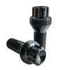 X-LABEL Type-S Locking Bolts [60° Taper M14 X 1.25] [27mm] Original Length Wheel Bolts Black (Set of 2)