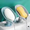 2PCS Suction Cup Soap Dish For Bathroom Shower Portable Leaf Soap Holder Plastic Sponge Tray For Kitchen Bathroom Accessories