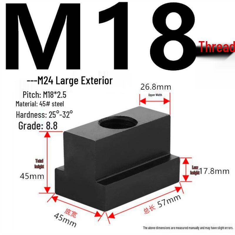Grade 8.8 Quenching T-Nut Cap T-Block, Sizes M8-M36
