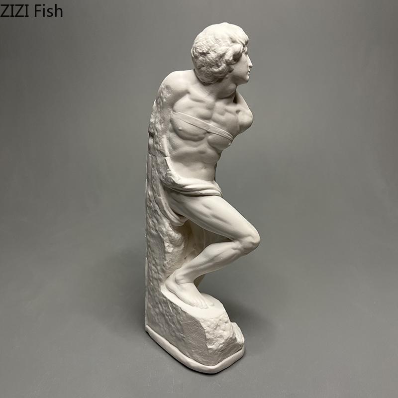 The Rebellious Slave Replica Statue Creative Figures Plaster Statue Desk Decoration Characters Sculpture Room Aesthetic Decor