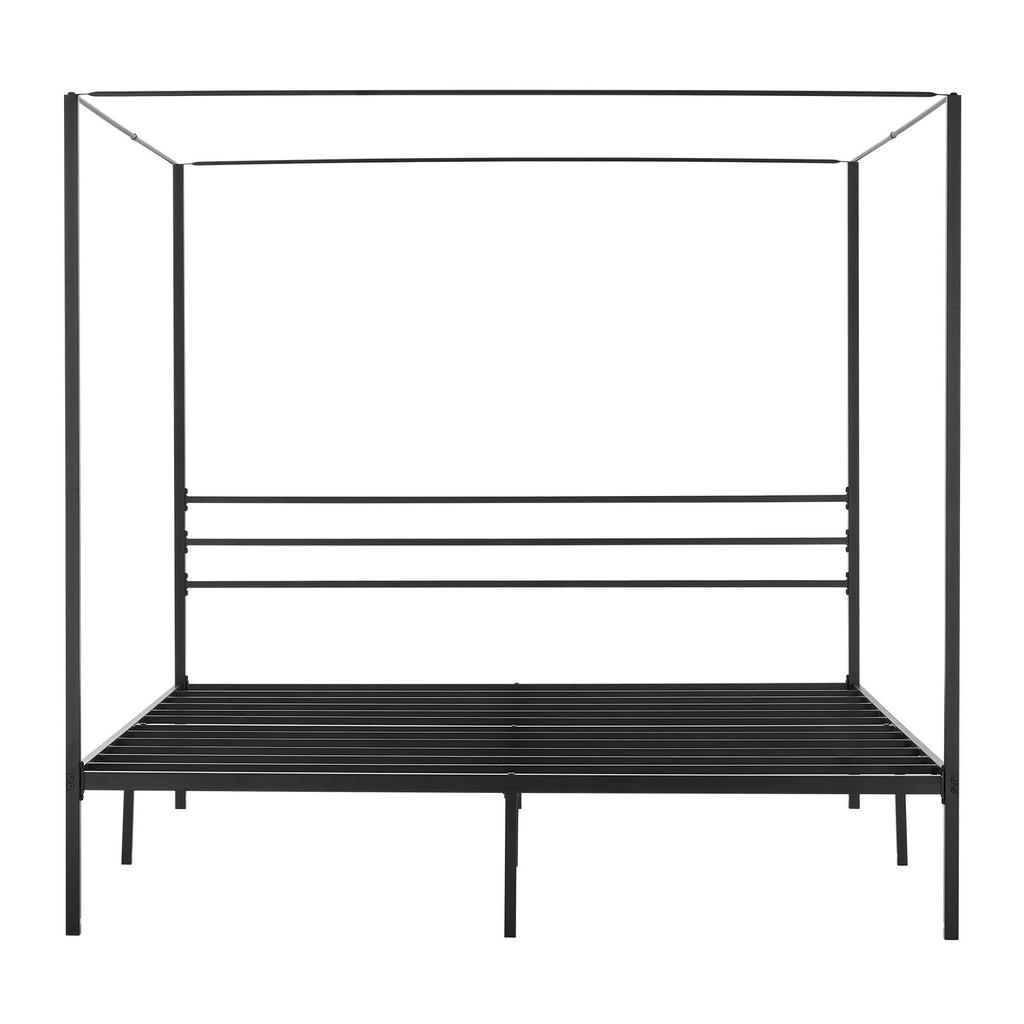 VEVOR King Size Canopy Bed Frame, Metal Canopy Bed with Four Posters Design, Heavy Duty Steel Slats Support, Underbed Storage Space