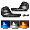 2PCS LED Daytime Running Light For Chevrolet Cavalier     DRL LED Fog Lamp Dynamic Yellow Turn Signal Car 12V