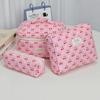Vintage Large Capacity Cosmetic Bag Portable Travel Storage Bag Handheld Makeup Pouch for Toiletries Cosmetics Organizer Outdoor Daily Use