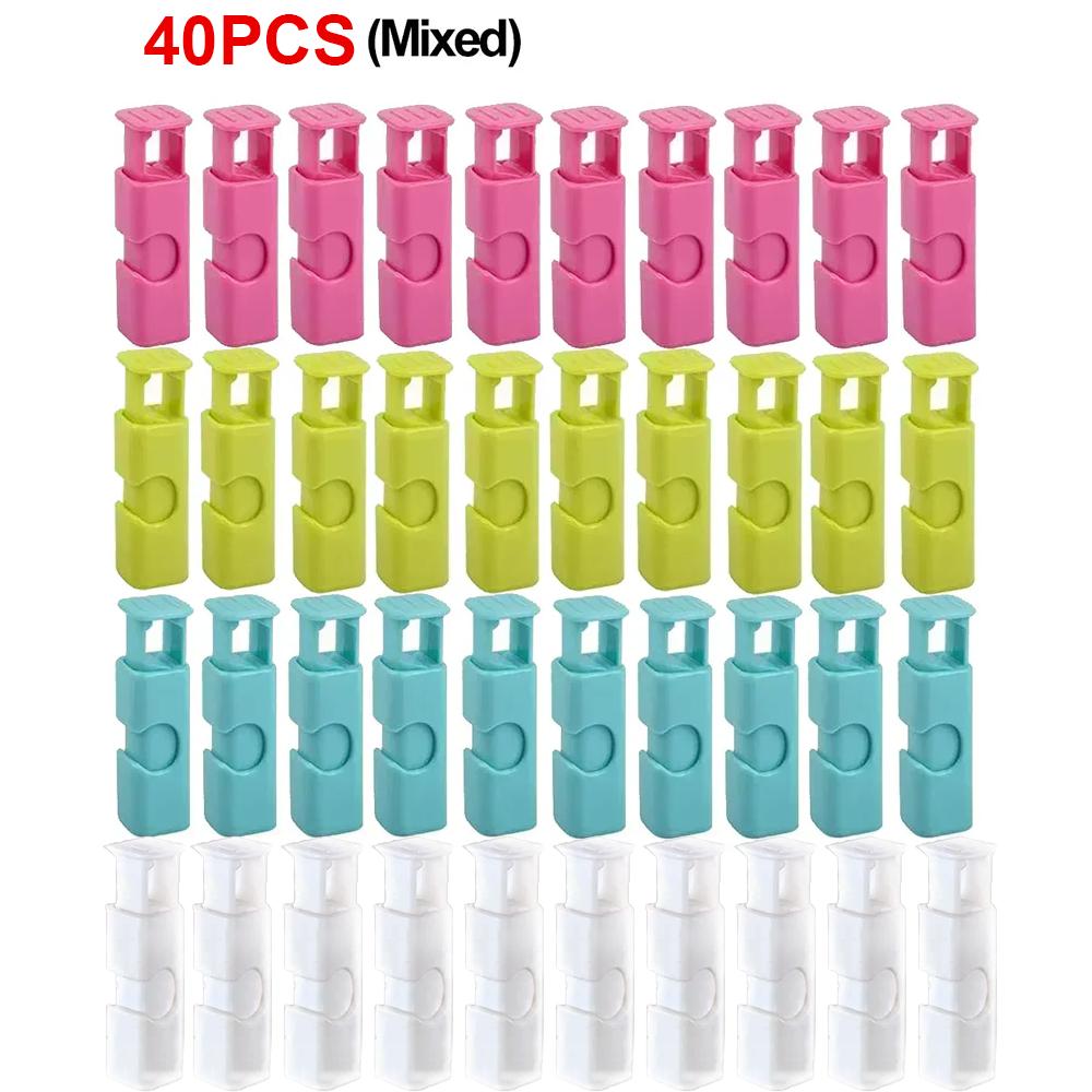 15pcs/set Food Sealing Clips Bread Storage Bag Clips For Snack Wrap Bags Spring Clamp Reusable Kitchen Organization Clamp