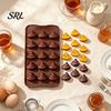 Funny Party Dessert Molds Poop Chocolate Mold, 15 Cavity Silicone Baking Tray, Non-stick Heat DIY Kits for Kids Resistant Mold Candy Fondant Jelly And