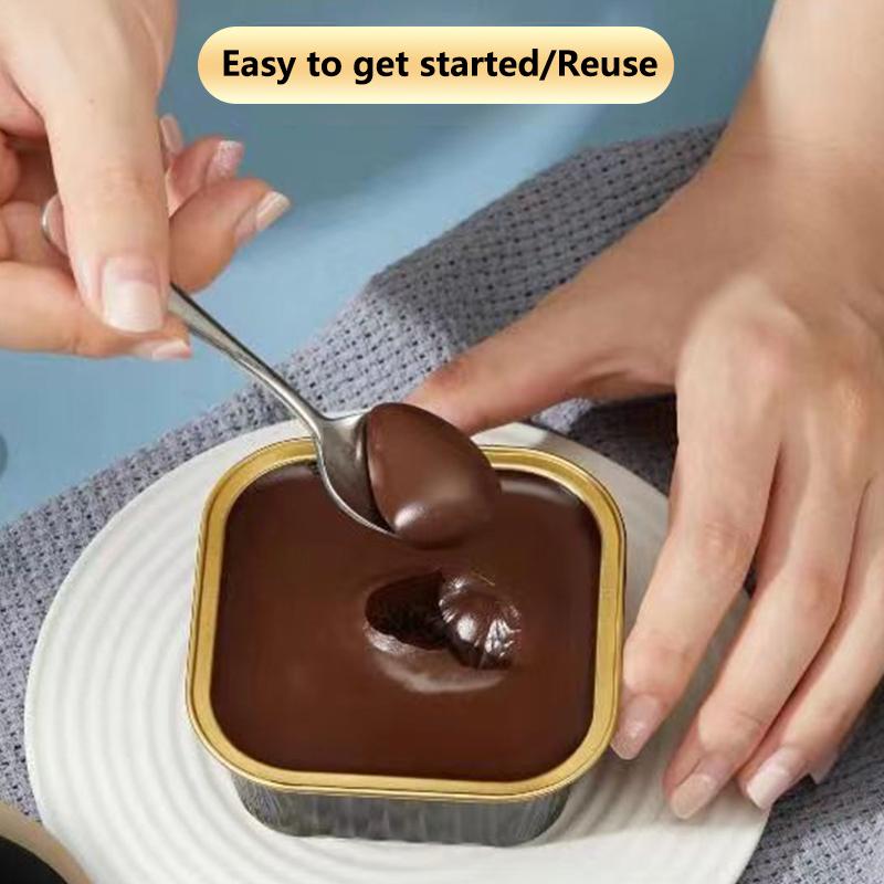 Foil Cupcake Liners Heat Resistant Aluminum Cake Cups With Lid Round Baking Cups With Lids Kitchen Wedding Birthday Party Supply