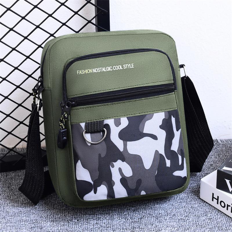 Camouflage Print Men's Shoulder Crossbody Bag Oxford Waterproof Business Outdoor Sports Small Square Bag