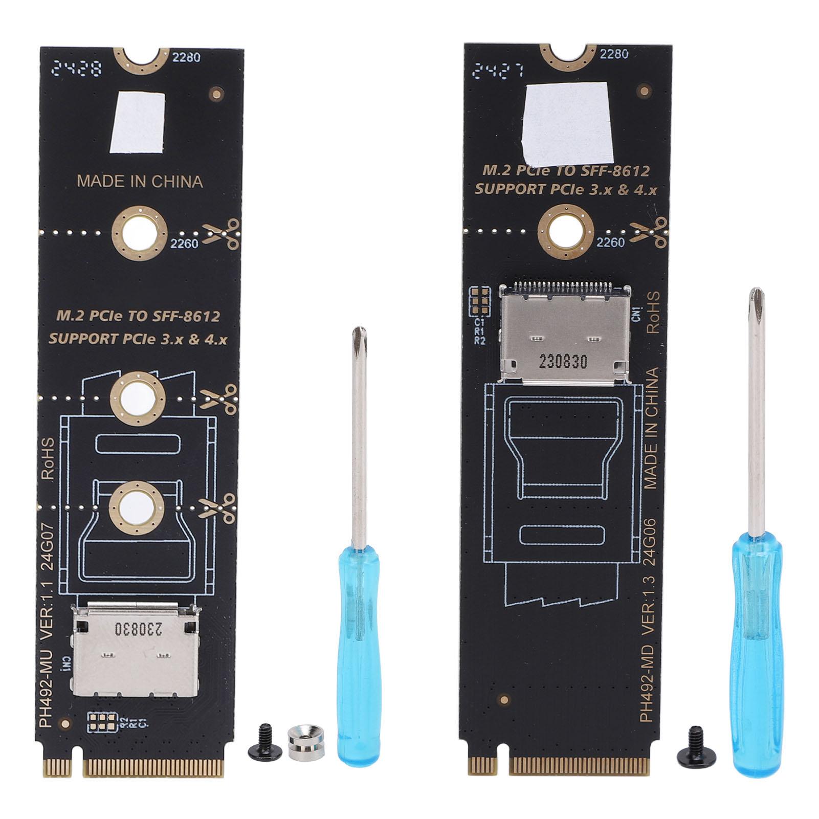 

PCIE 3.0 M.2 Mkey до Oculink SFF-8611 SFF-8612 Карта хост-адаптера для PCIe NVMe SSD PH492-MD