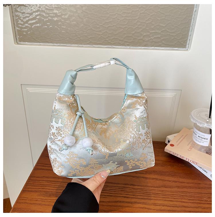 2026 Silk Jacquard Handbag: Elegant Crossbody & Shoulder Bag with Chinese National Style