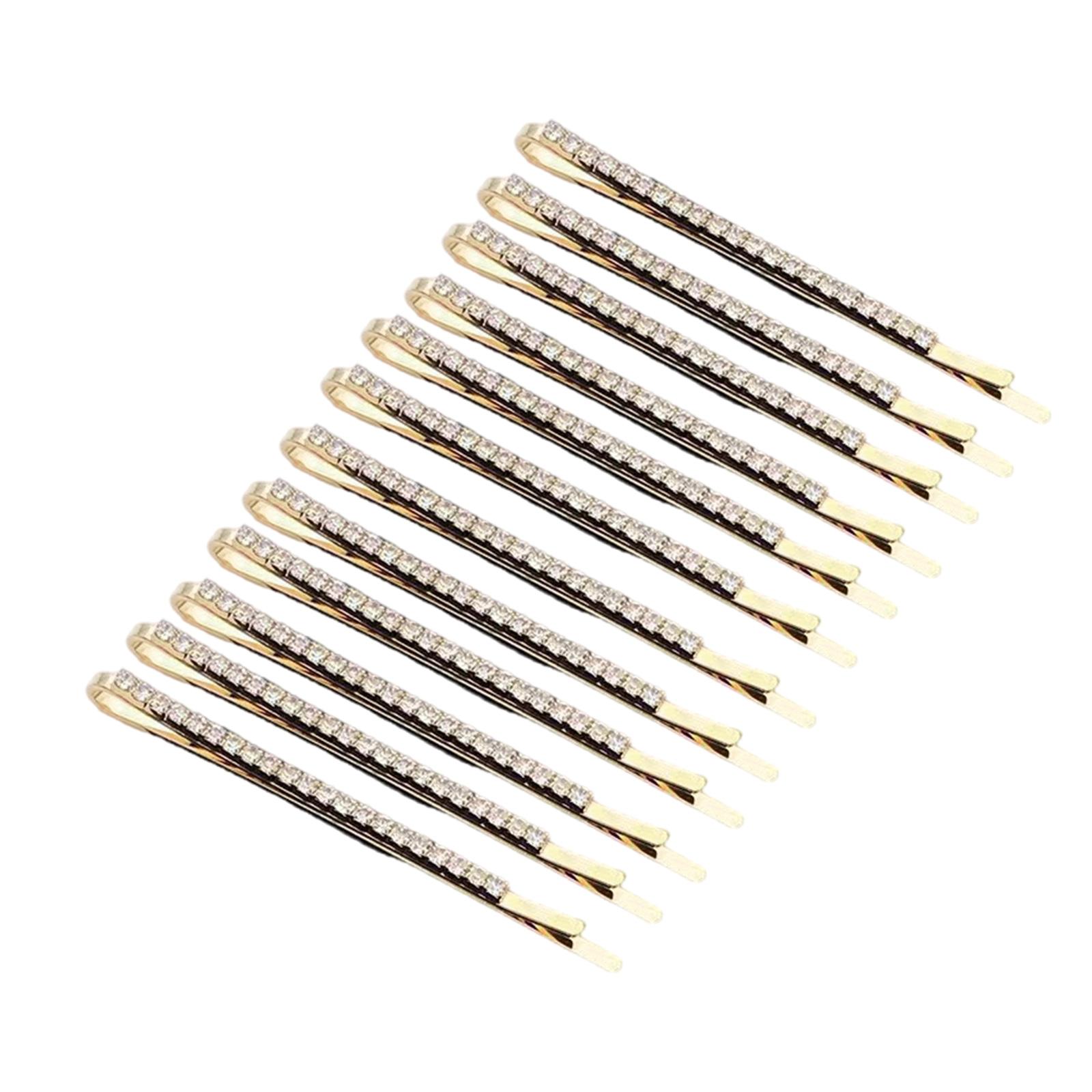 

12pack Rhinestones Decorative Hair Clip Bridal Festival Crystal Hair Barrettes for Bridal and Party Hairstyles C