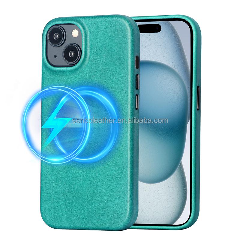 Wholesale Mobile Phone case Phone Leather Cases Mobile Phone Cases Leather Opp Bag&For iPhone 15 павлин голубой