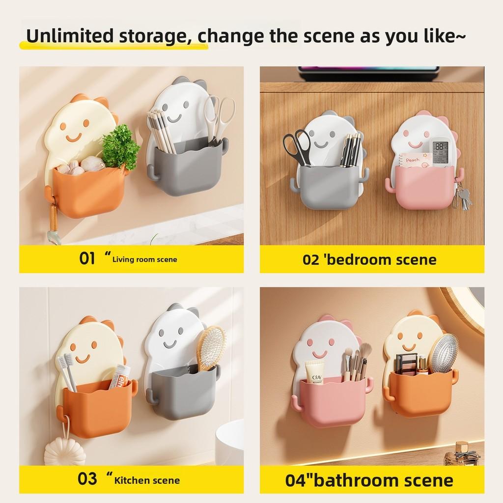 Pp Material Wall Mounted Storage Box With Compartments For Kitchen And Bathroom