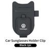 Car Sunglasses Holder Leather Sun Visor Glasses Clip Key For Volkswagen VW Polo Golf 6 7 8 Jetta Passat Tiguan Touran T-ROC GTI Zl1