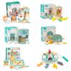 Kids' Wooden Tea & Dessert Role Play Set for Early Education