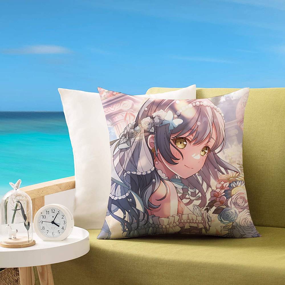 B-Bang Dream Ave Mujica Cartoon Pillow Case Cushion Cover Soft Cute Throw Pillow Case For Sofa Pillowcase Polyester With Zipper
