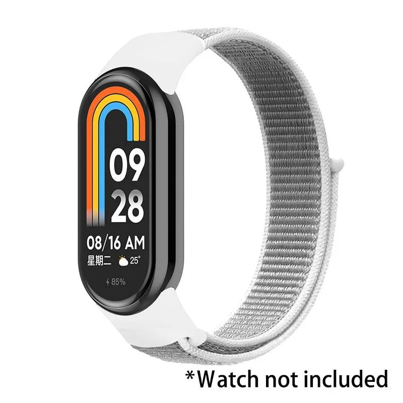 Nylon Loop Strap for Xiaomi Mi Band 9 8 7 6 5 4 3 Breathable Wristband Smartwatch Bracelet Sports Pulsera Watchband Miband 9 NFC