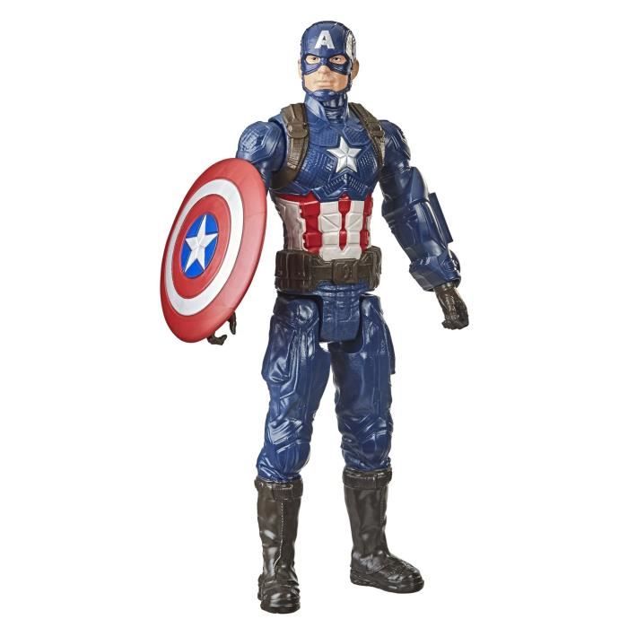 Figurine Captain America Titan Hero Series Avengers 30 cm pour enfants à partir de 4 ans