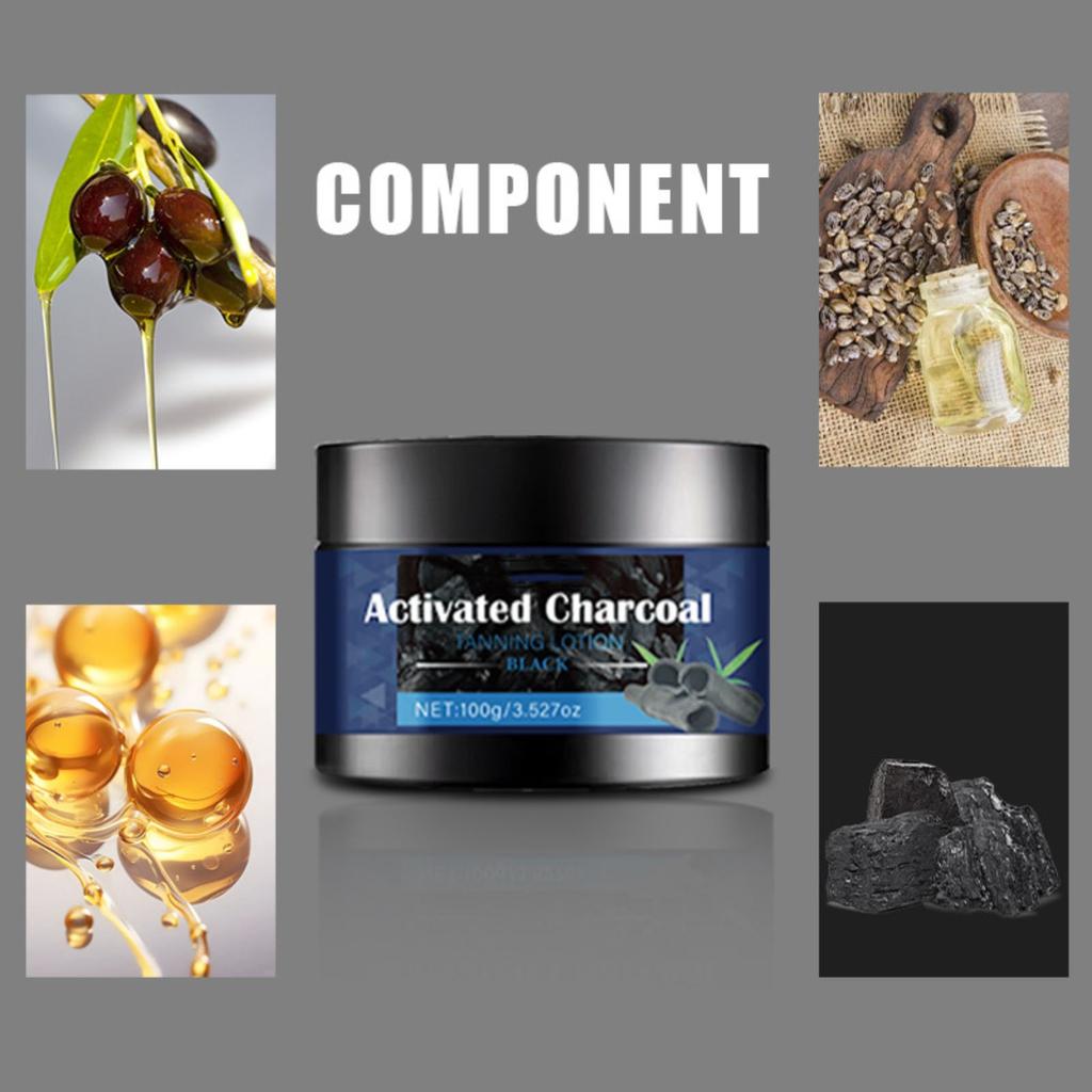 Activated Charcoal Tanning Lotion Copper Moisturizing Body Universal Moisturizing 100g