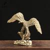 Solid Brass Eagle Figurines Miniatures Small Animal Desktop Ornaments Home Feng Shui Decorations Crafts Accessories Collections