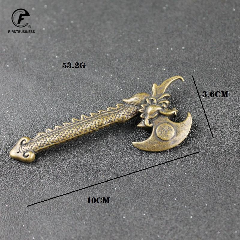 Copper Tibetan dragon head axe Tea Knife Tea Needle Crafts Ornaments Tea Pet Desk Decoration Home Decor Accessories craft gift