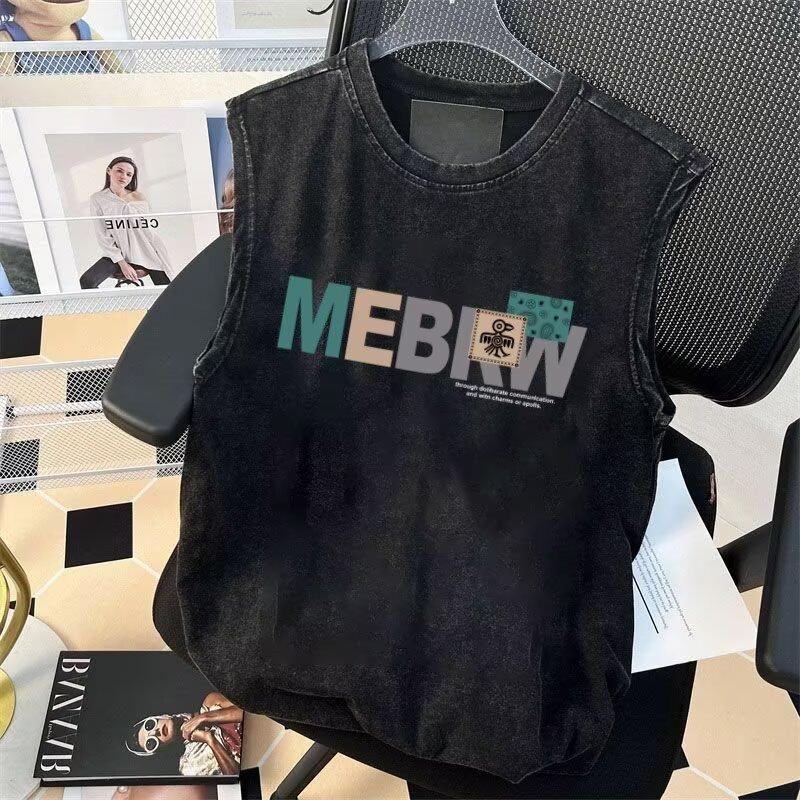 

2025 Men s Summer New Trend Casual Sleeveless Vest Male Student Loose, Simple and All-Matching Vest Waistcoat M сірий колір