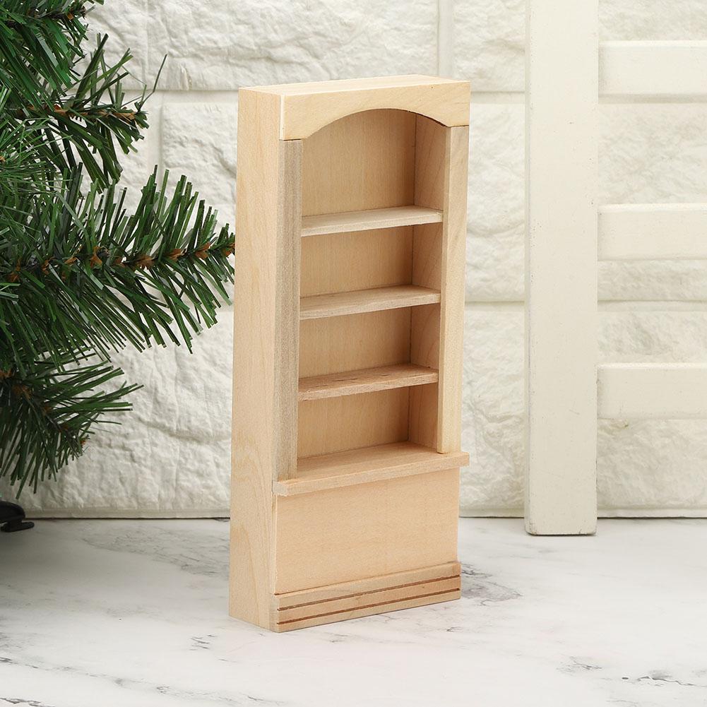 1:12 Doll House Wooden Bookcase Model for Dolls DIY Dollhouse Furniture AccessoryBookcase