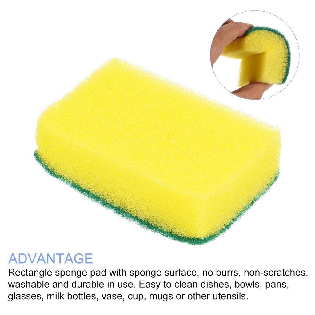 METALLIXITY Dish Sponge X X Set of Kitchen Sponge Scrubber for Green (11 7cm/4.3" 2.8") 6, Non-Scratch - Dishes, Pots, Pans, Sinks, Cookware,