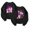 Children's Fashionable Lightweight Long-sleeved Round Neck Pullover With Pockets Printed Pullover