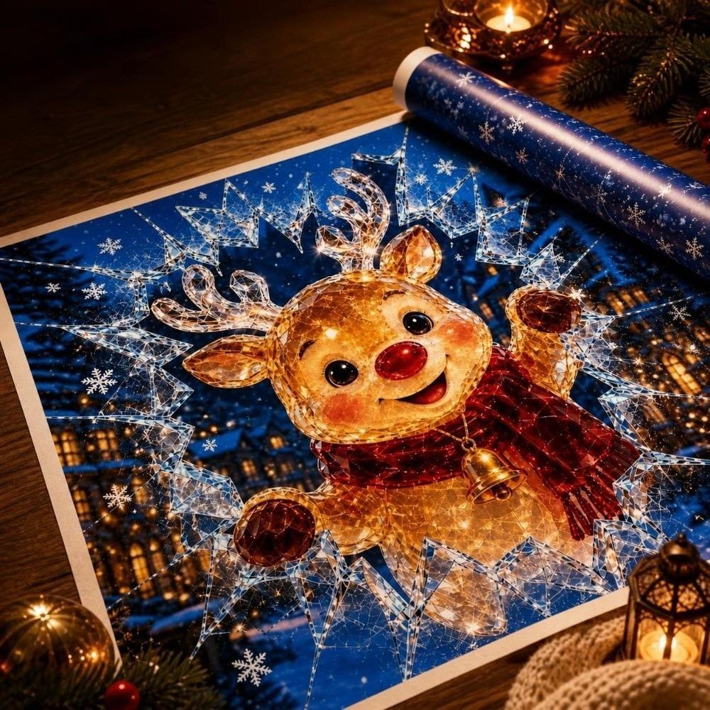 Broken Glass Effect Christmas Window Clings 3D Visual Effect Holiday Window Clings  Holiday Season
