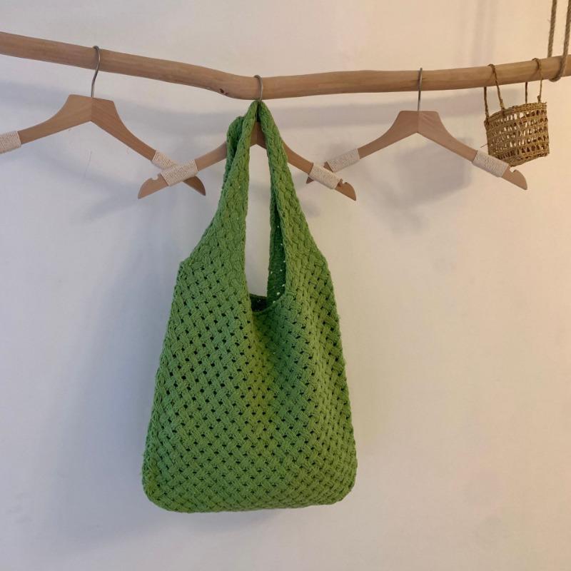 Knit Bag Hand-woven Bag Vintage Tote Bag Shoulder Bag Women's Tote Shopping Bag