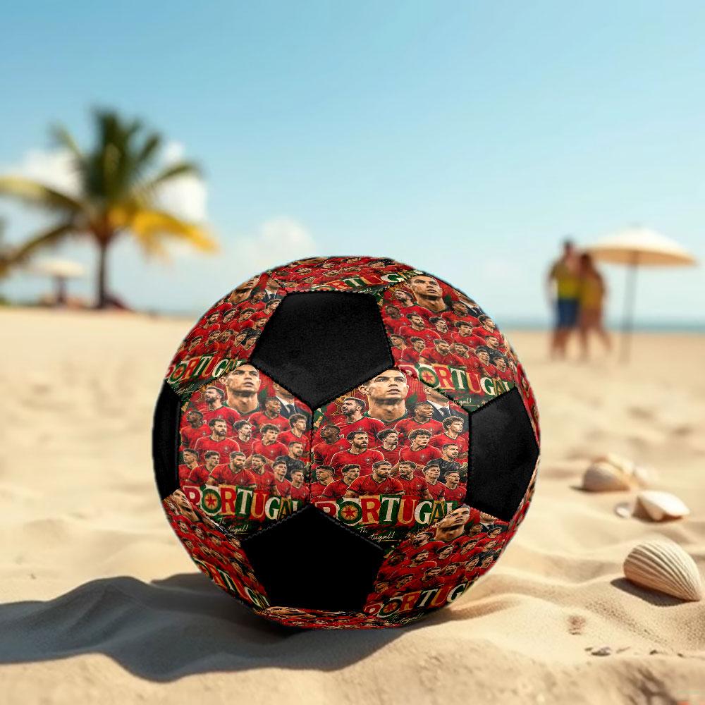 1pc Portugal National Football Team Soccer Ball Size 5 Indoor Soccer Ball Fashion Colorful Backyard Game - Great For Sports Fans Gift HE52