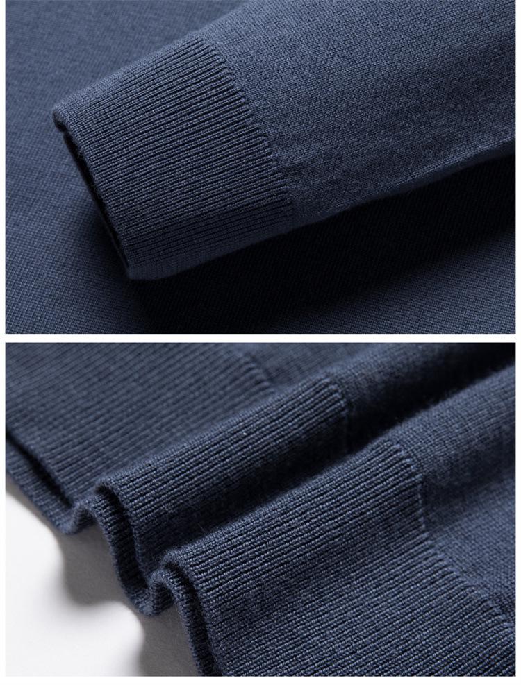 Men's High-Grade Knit Wool Lapel Sweater - Warm Autumn Winter POLO Style
