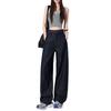 Summer Anti Fade Tencel Relaxed Hide Fat Saber Cut Scythe Casual Denim Pants Women Casual Pants Oversize Denim Trousers