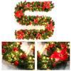 2,7 m LED kerst kunstmatige slingerkrans groen voor xmas home party kerst decor rotan hangende krans slinger ornament