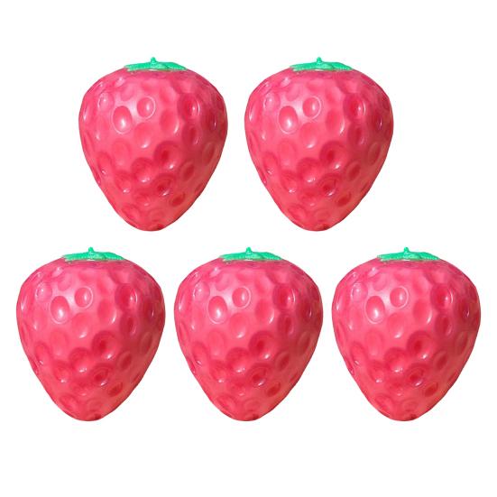 1/2/3/4/5Pcs Simulation Mango Stress Relief Toy Color Changing Strawberry Squeeze Toy Slow Rising Stretchy Decompression Fruit Shape Sensory Fidget