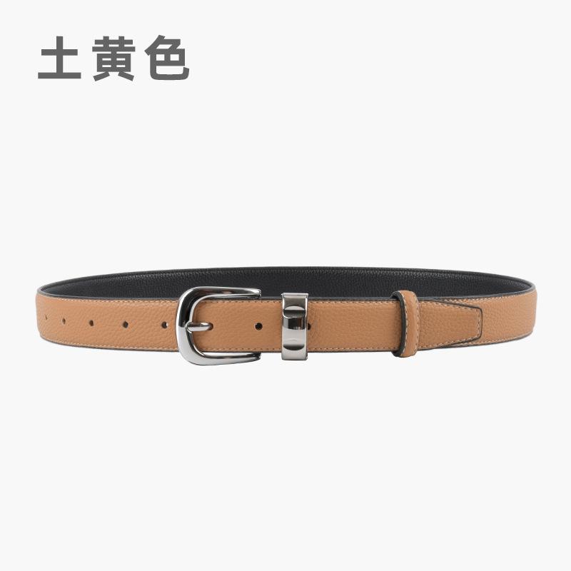 Curea de piele pentru femei, curea simplă retro cu blugi, curea pentru pantaloni casual, model pentru femei.